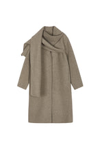 Coat / JNBY Wrap Wool Blend Long Coat