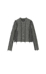 Sweater / JNBY Cropped Fitted Linen Blend Cardigan