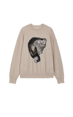 Sweater / JNBY Cat Motif Mohair Blend Pullover