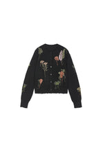 Sweater / JNBY Botanical Short Cropped Fit Wool Cardigan