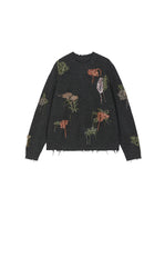 Sweater / JNBY Oversized Wool-Blend Botanical Pullover