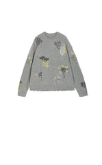 Sweater / JNBY Oversized Wool-Blend Botanical Pullover