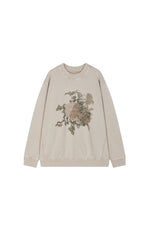 Sweatshirt / JNBY Botanical Print Cotton Pullover