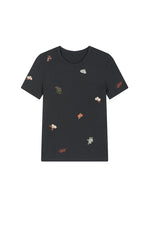 T-Shirt / JNBY Floral Embroidery Slim Fit Tee