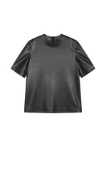 T-Shirt / JNBY Oversized Faux Leather Texture Tee