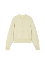 Sweater / JNBY Beaded Trim Cashmere-Wool Blend Cardigan