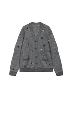 Sweater / JNBY Textured Beaded Wool Cardigan