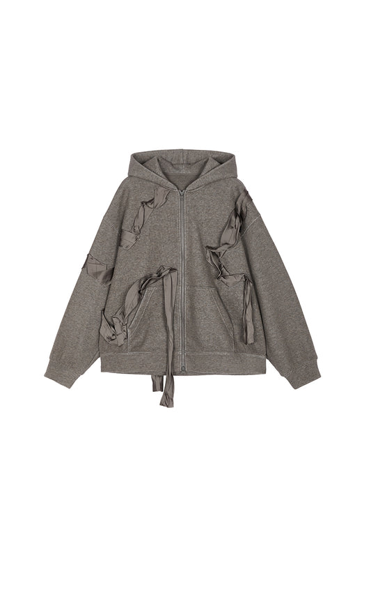 Sweatshirt / JNBY Oversized Satin Bow Detail Sweatshirt