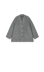 Coat / JNBY Oversize V-Neck Wool-Blend Jacket