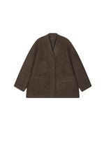 Coat / JNBY Oversize V-Neck Wool-Blend Jacket