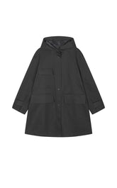 Trench Coat / JNBY Oversized A-Line Long Hooded Trench