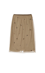 Skirt / JNBY Beaded Tulle Midi Skirt