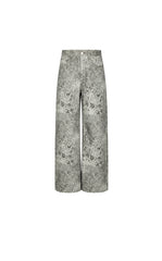 Pants / JNBY Wide-Leg Printed Denim Trousers