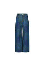 Pants / JNBY Wide-Leg Printed Denim Trousers