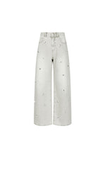 Pants / JNBY Beaded Straight-Leg Denim