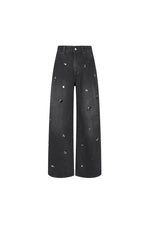 Pants / JNBY Beaded Straight-Leg Denim