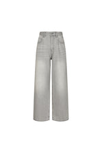 Pants / JNBY Tapered Washed Black Denim Trousers