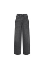 Pants / JNBY Tapered Washed Black Denim Trousers