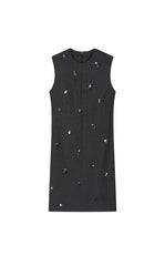 Dress / JNBY X-Line Beaded Wool Blend Dress