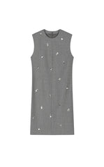 Dress / JNBY X-Line Beaded Wool Blend Dress