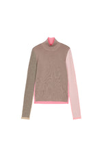 Sweater / JNBY Colorblock Wool Turtleneck Sweater