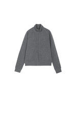 Sweatshirt / JNBY Wool-Cotton Blend Zip-Up Sweatshirt