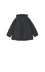 Down Coat / JNBY Wavy Quilted Mid-Length Hooded Down Coat