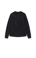 Sweater / JNBY Wool-Cashmere Ripple Crystal Embellished Pullover