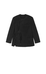 Coat / JNBY Double-Faced Collarless Wool Blend Coat