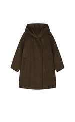 Coat / JNBY Oversized Hooded Wool-Cashmere Blend Coat