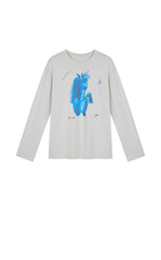 T-Shirt / JNBY Graphic Cotton Long Sleeve Tee