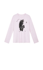 T-Shirt / JNBY Graphic Cotton Long Sleeve Tee