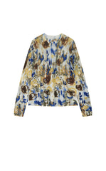 Sweater / JNBY T-Shape Floral Print Mohair Blend Pullover