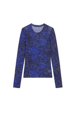 T-Shirt / JNBY Floral Print Stretch Slim Long Sleeve Tee