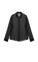 Shirt / JNBY Silk Polka Dot Relaxed Long Shirt