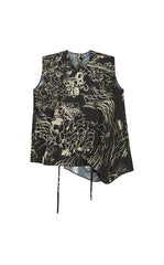 Top / JNBY Printed Cotton Sleeveless Structured Top