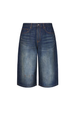 Pants / JNBY Washed Cropped Wide-Leg Denim Pants