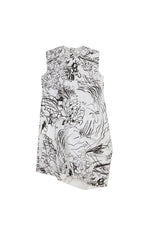 Dress / JNBY Hand-Drawn Floral Cotton Sleeveless Dress