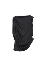 T-Shirt / JNBY Silk-Blend Draped Sleeveless T-Shirt