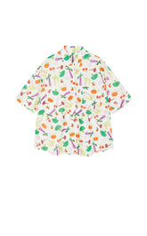 Shirt / JNBY Printed Cotton Short Sleeve Shirt