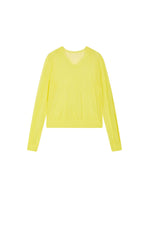 Sweater / JNBY Cotton Blend V-Neck Textured Knit