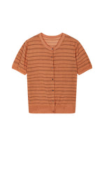 Cardigan / JNBY Cotton Stripe Short Sleeve Knit