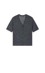 Cardigan / JNBY Color-Block Layered Two-Piece Cropped Knit Cardigan