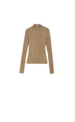 T-Shirt / JNBY Slim-Fit Velvet Long-Sleeve T-Shirt