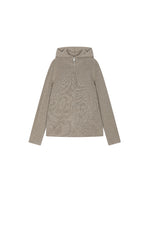 Sweater / JNBY Loose Quarter-Zip Wool Hoodie