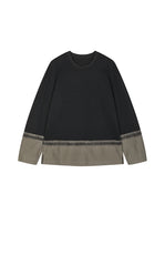 T-Shirt / CROQUIS Needle-Spliced Brushed Cotton Blend T-Shirt