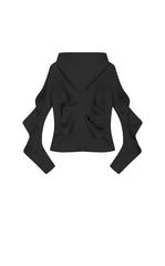 Sweater / JNBY Textured Stretch Longline Hooded Cardigan