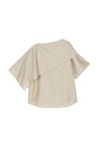 Shirt / JNBY Draped Wool-Silk Short Sleeve Top