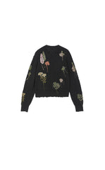 Sweater / JNBY Botanical Short Cropped Fit Wool Cardigan