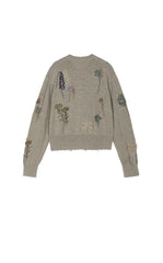 Sweater / JNBY Botanical Short Cropped Fit Wool Cardigan